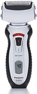 panasonic electric shaver rechargeable 3 blade wet dry lcd screen silver amp black esrt51s image 3