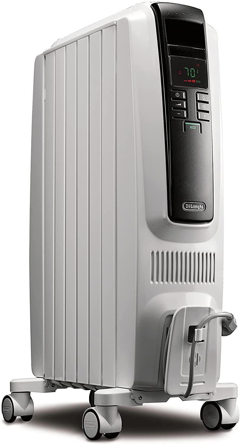 delonghi dragon4 oil filled heater 6 fins with patented thermal chimneys digital controls trd40615e image 1