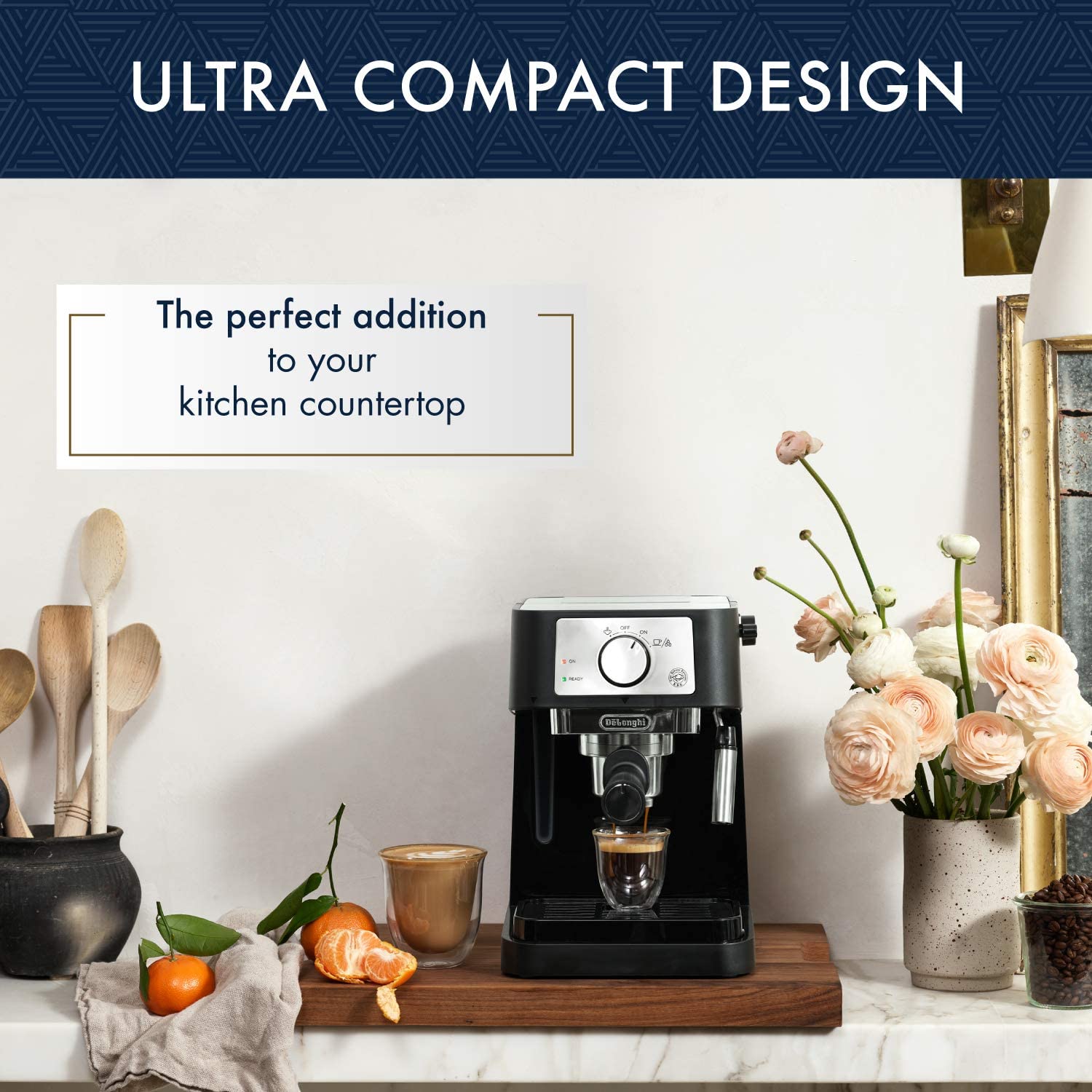 delonghi stilosa espresso maker 15 bar pump 1100w black ec260bk image 6