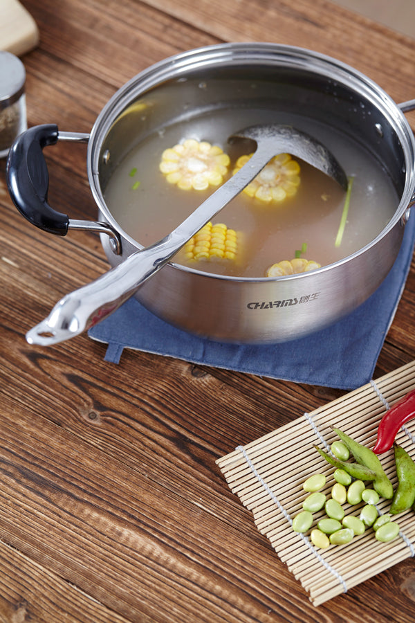 charms stainless steel casserole pot with glass lid 20jbc10 20cm image 5