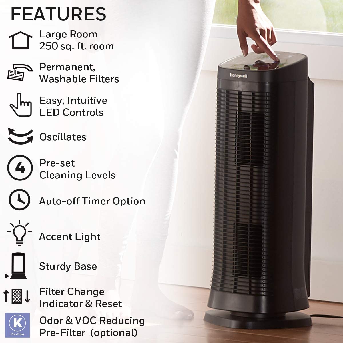 honeywell airgenius 4 air cleaner hfd310c odor reducer image 3