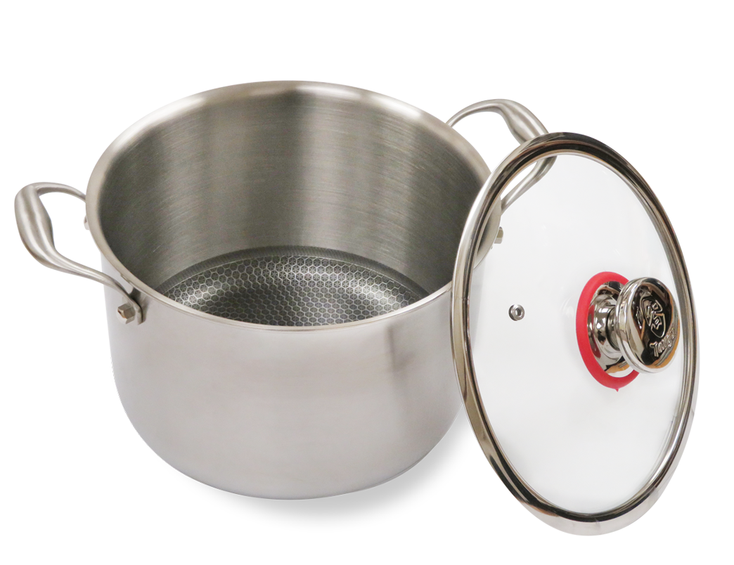 targu hybrid stock pot 24cm with glass lid bc hw24spg image 5