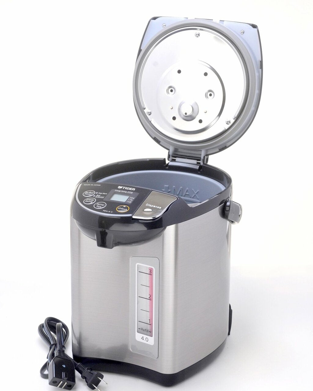 tiger electric water boiler and warmer pdua40u 4 0l stainless black image 4