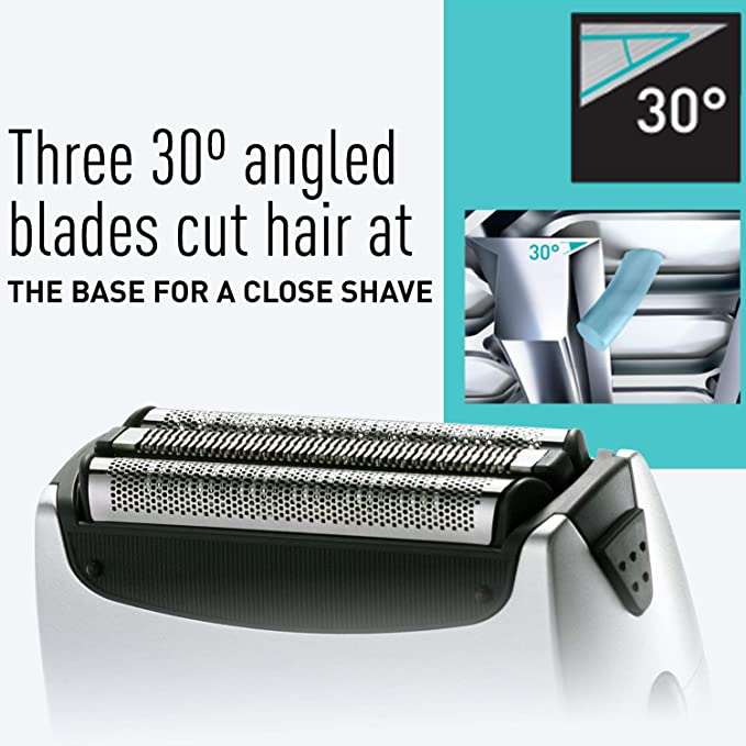 panasonic electric shaver rechargeable 3 blade wet dry lcd screen silver amp black esrt51s image 7