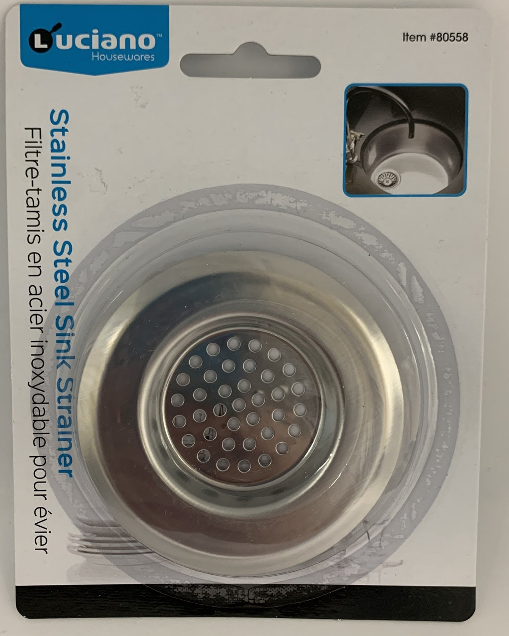 luciano housewares stainless steel sink strainer 80558 image 1