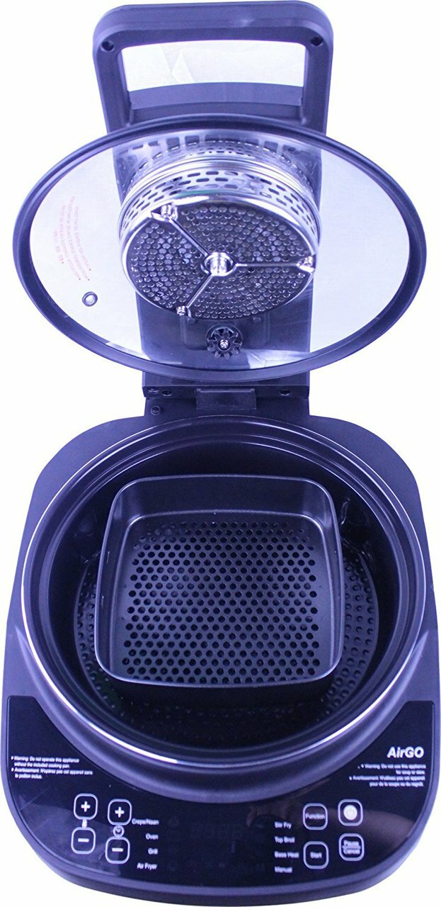 airgo 5 in 1 cooking system ap360 crepe naan maker mini oven indoor grill air fryer robotic stir fryer image 5