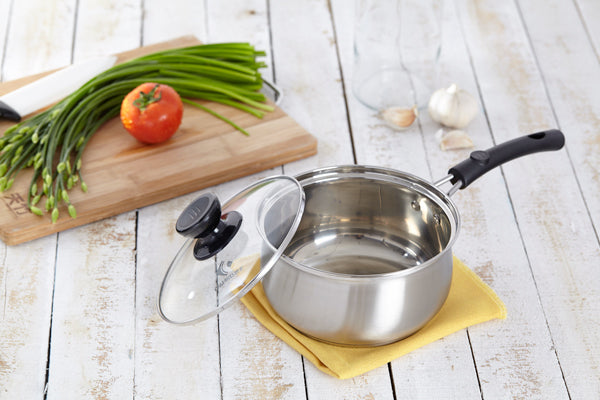 charms stainless steel sauce pan with glass lid 18jac10 18cm image 5