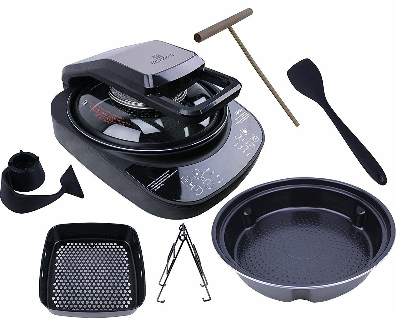 airgo 5 in 1 cooking system ap360 crepe naan maker mini oven indoor grill air fryer robotic stir fryer image 3