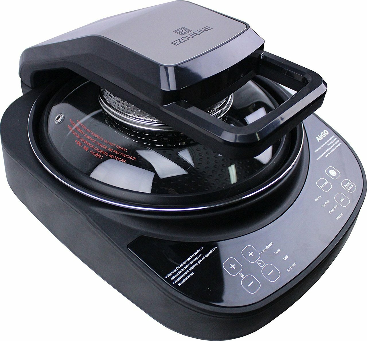 airgo 5 in 1 cooking system ap360 crepe naan maker mini oven indoor grill air fryer robotic stir fryer image 9