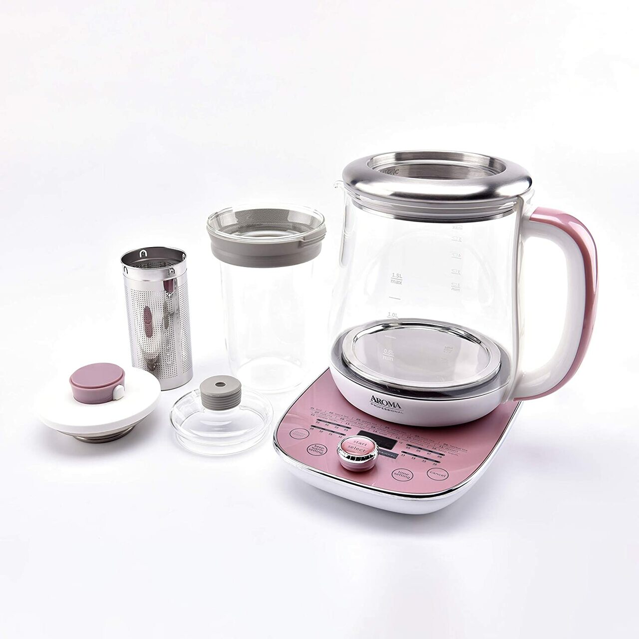 aroma professional nutri kettle 1 5l pink awk 701 image 2