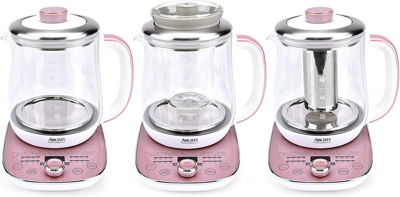 aroma professional nutri kettle 1 5l pink awk 701 image 6