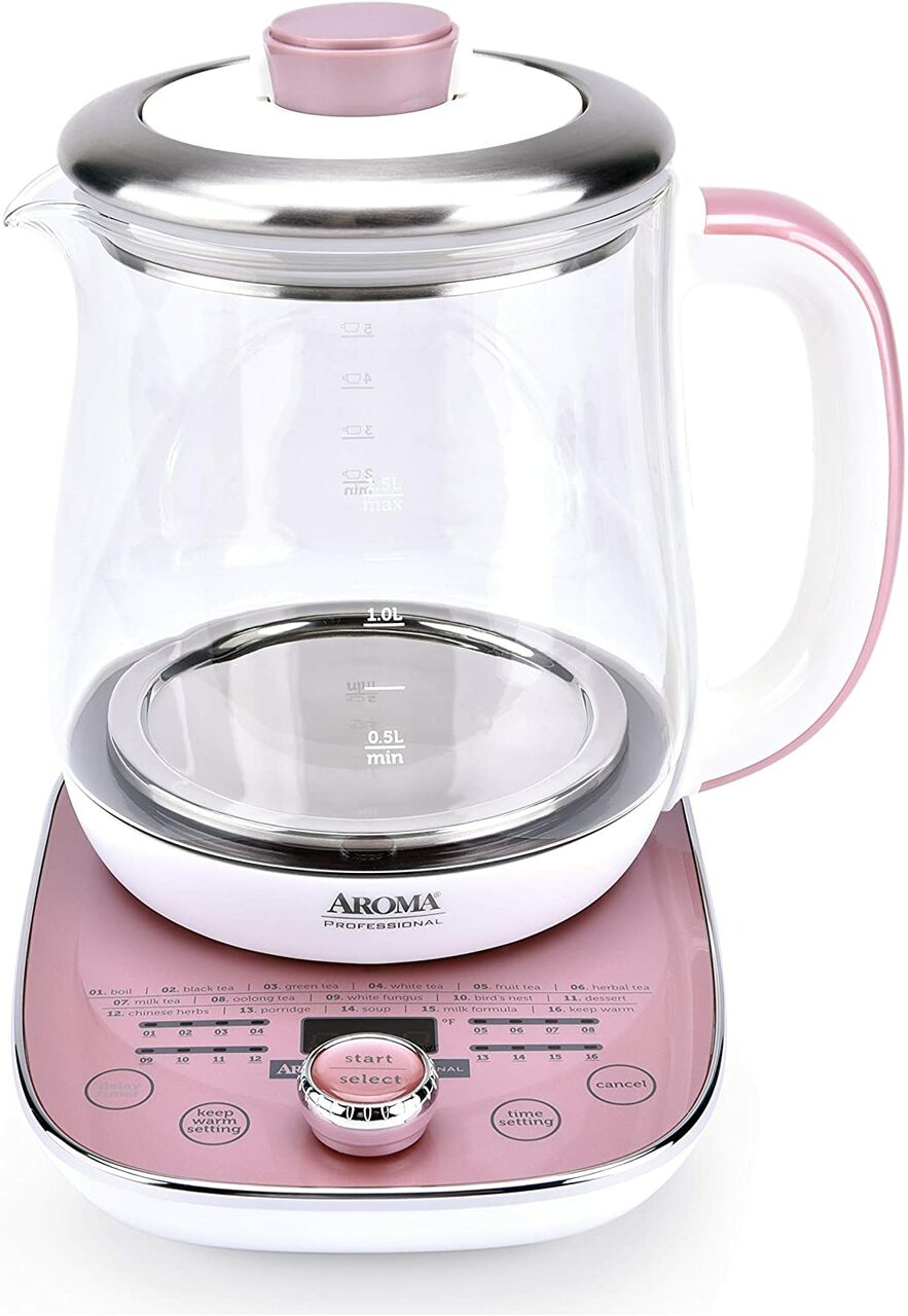 aroma professional nutri kettle 1 5l pink awk 701 image 1