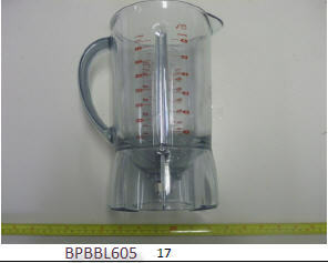breville sp0000474 repl tritan plastic jar with red letters with blade assembly for bbl 605xl bbl 550 600xl image 2