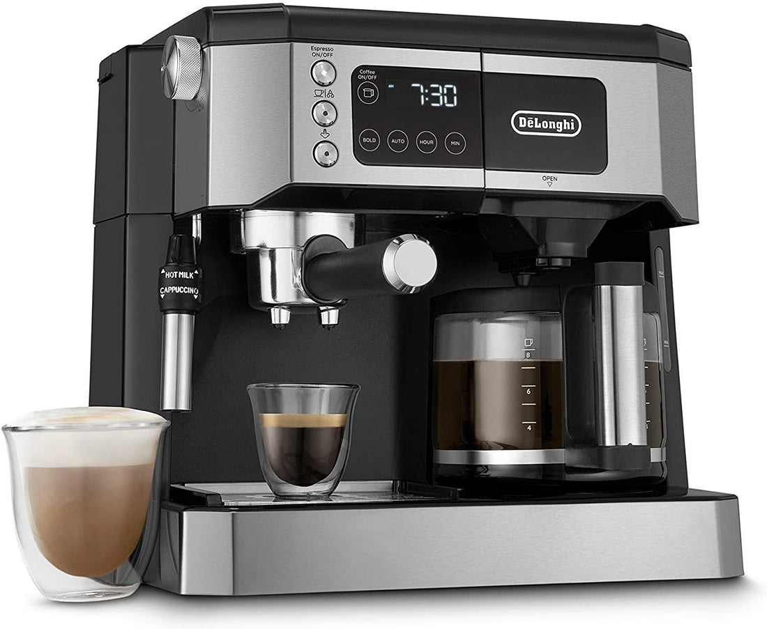 delonghi combination pump espresso amp drip coffee maker 10 cup glass carafe com532 image 1
