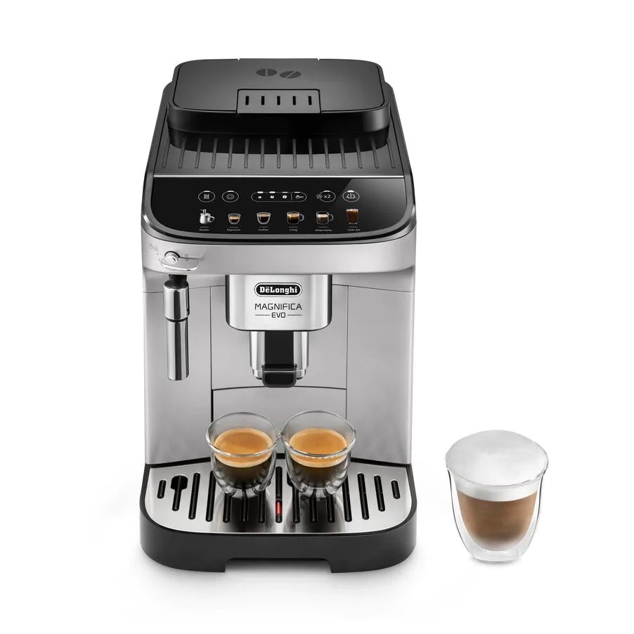 delonghi magnifica evo automatic espresso maker with 6 one touch recipes silver amp black ecam29043sb image 1