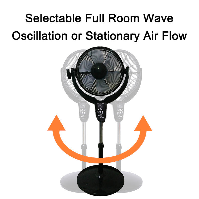 optimus louver fan 14 pedestal remote led timer f 7508 image 3