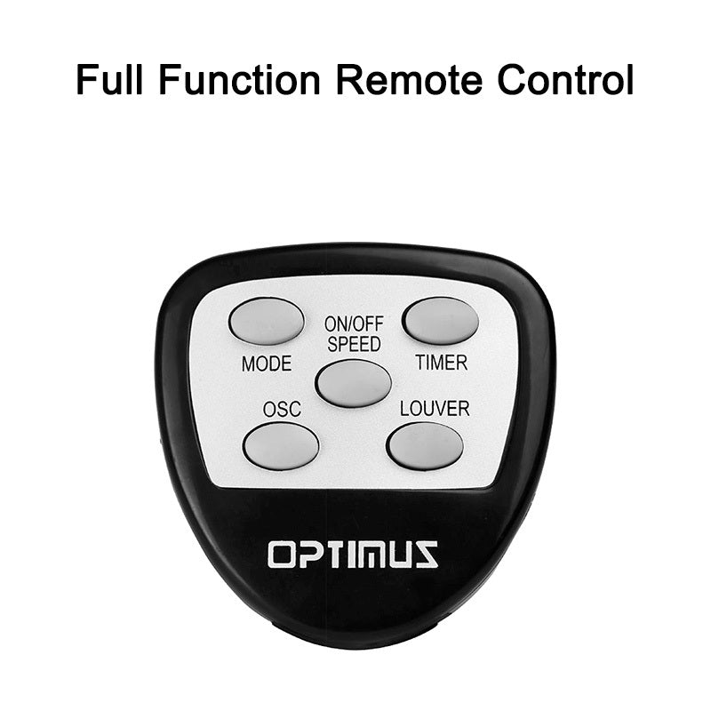 optimus louver fan 14 pedestal remote led timer f 7508 image 2