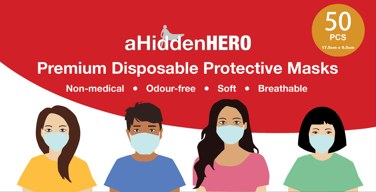 ahiddenhero premium disposable face mask 50 pcs image 5