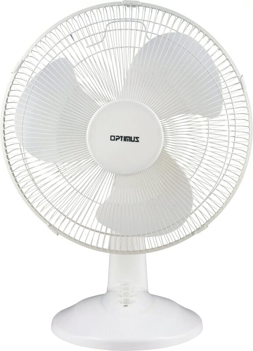 optimus desk fan f1230 12 oscillating 3 speed image 1