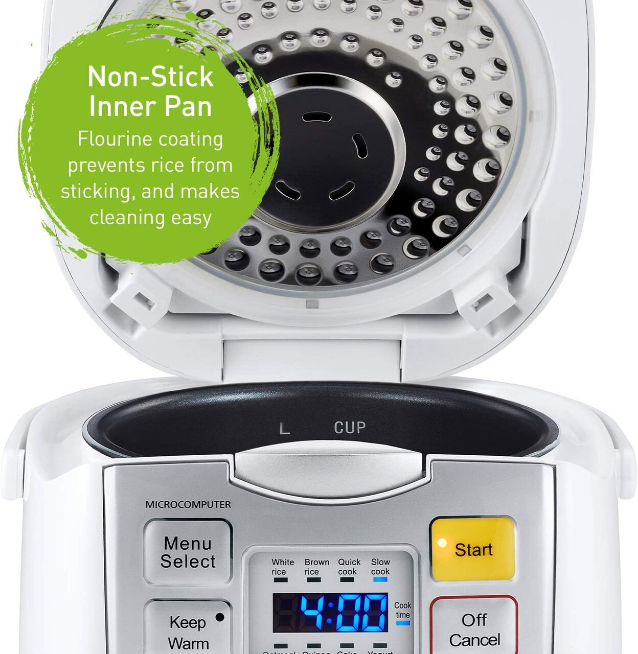 panasonic rice cooker srzc075w 4 cup microcomputer controlled image 3