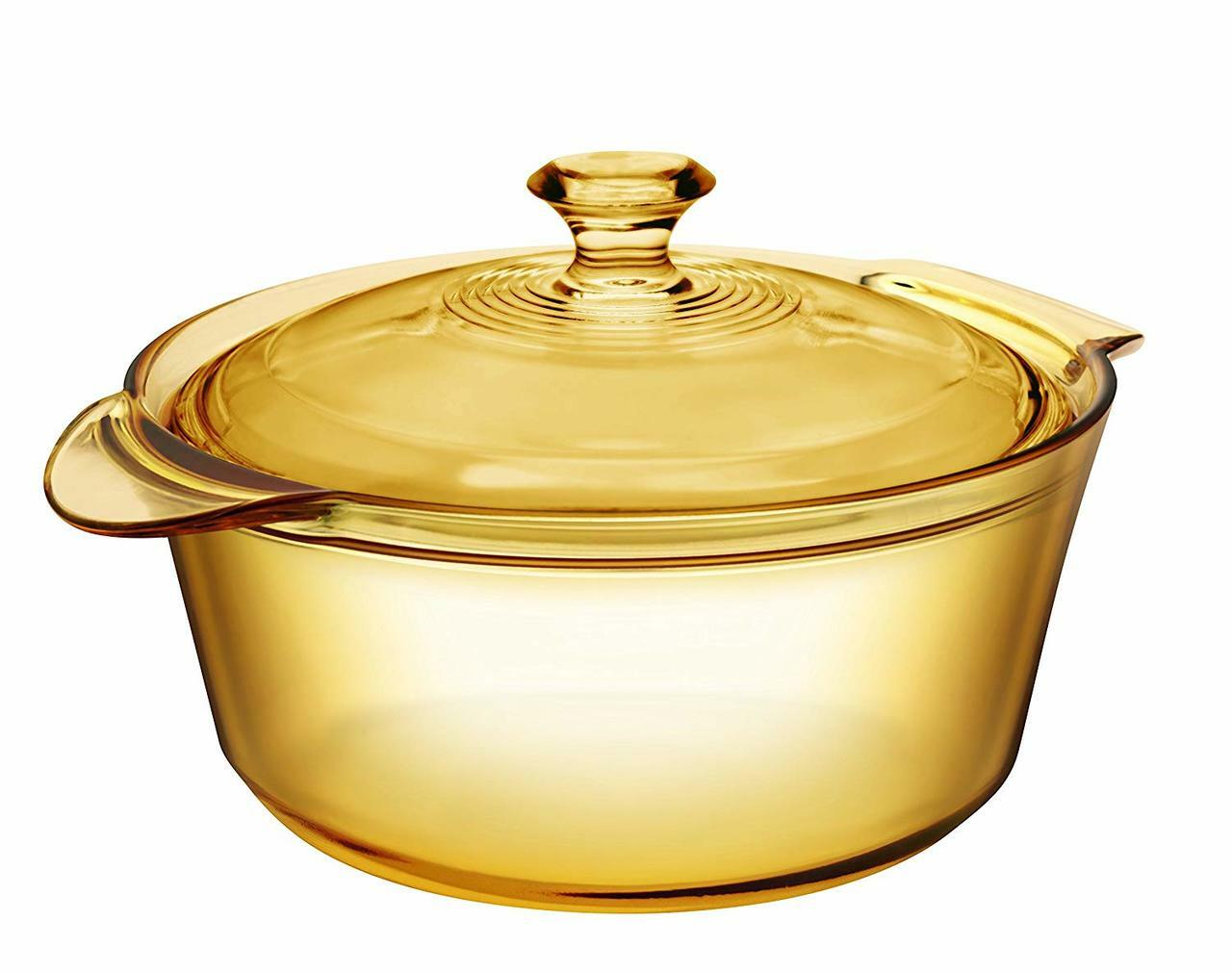 visions flair glass casserole vsf28 2 8l with glass cover image 3