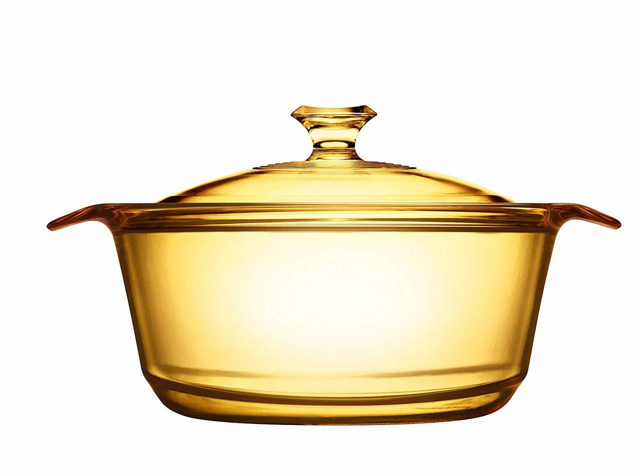 visions flair glass casserole vsf28 2 8l with glass cover image 1