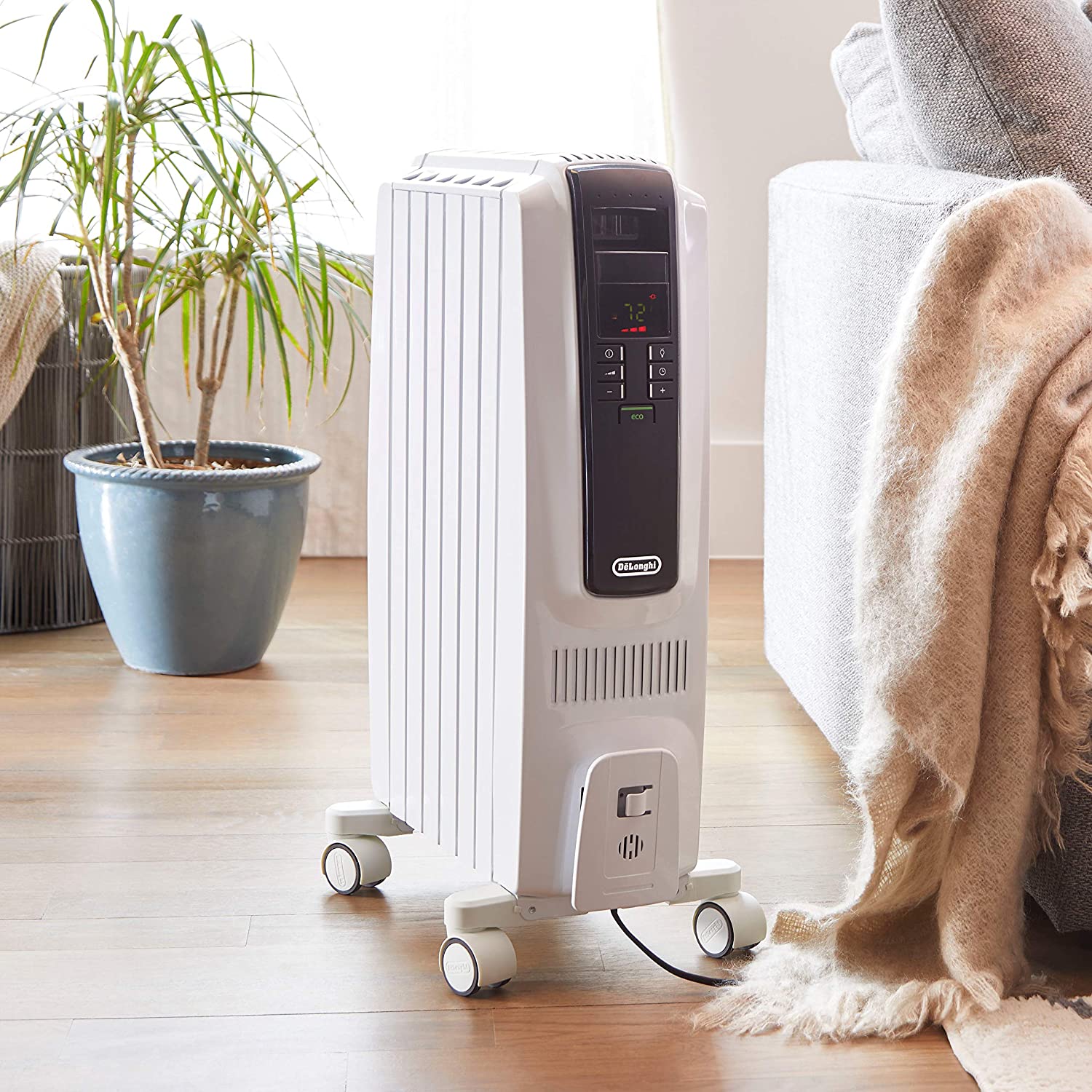 delonghi dragon4 oil filled heater 6 fins with patented thermal chimneys digital controls trd40615e image 3
