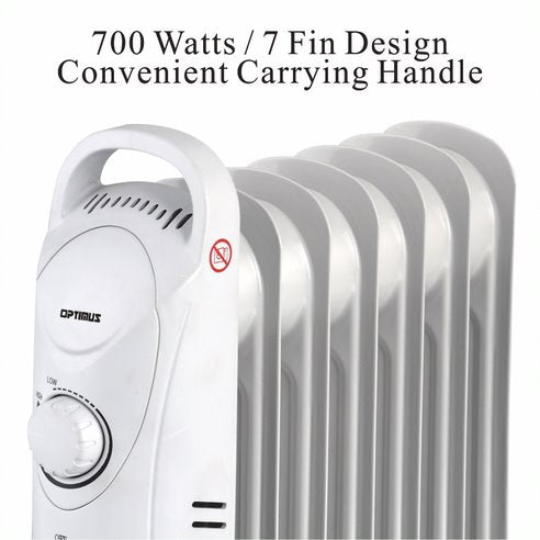 optimus mini oil filled heater 700w h 6003 image 4