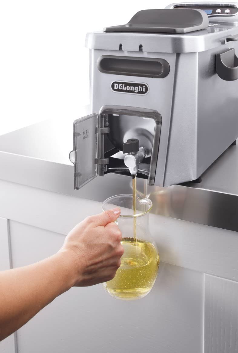 delonghi livenza deep fryer 4 5l dual zone digital controls easyclean drain system s s d44528dz image 3
