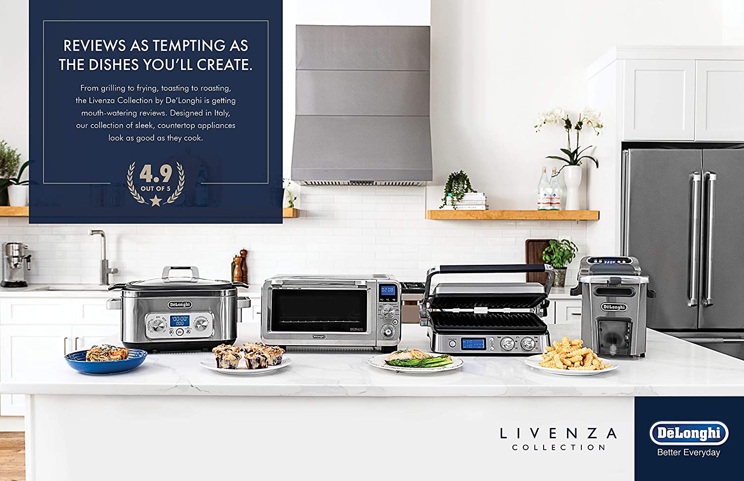 delonghi livenza deep fryer 4 5l dual zone digital controls easyclean drain system s s d44528dz image 4