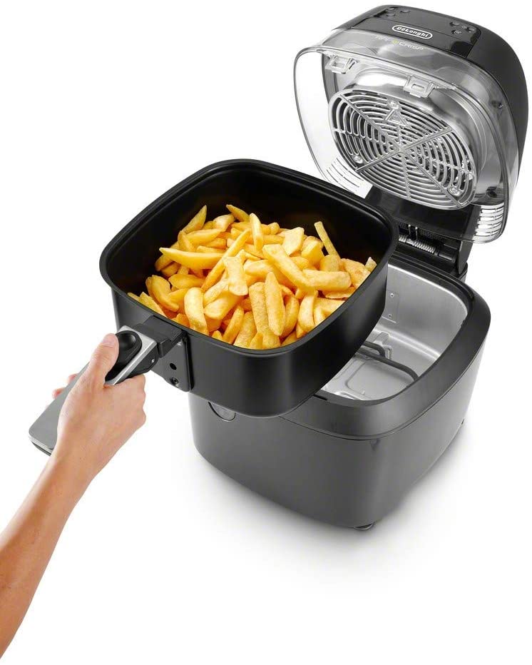 delonghi rapid crisp air fryer 5qt digital controls 360 deg view black fh2394bk image 5