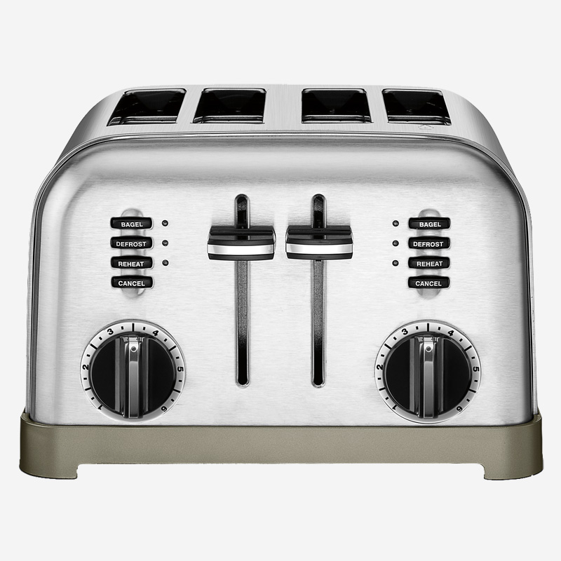 cuisinart metalclassic toaster 4 slice brushed s s cpt 180c image 1