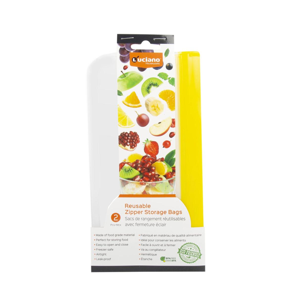luciano 8 1 4 x 4 1 2 resuse bag silicone set of 2 80601 image 1