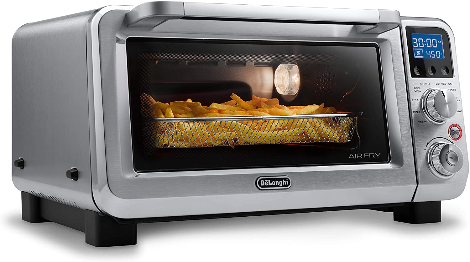 delonghi livenza 9 in 1 air fry convection oven 0 5 cu ft digital controls s s eo141164m image 1