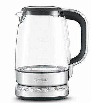 breville kettle bke830bss 1 7l variable temperature with crystal clear schott glass the iq kettle pure image 1