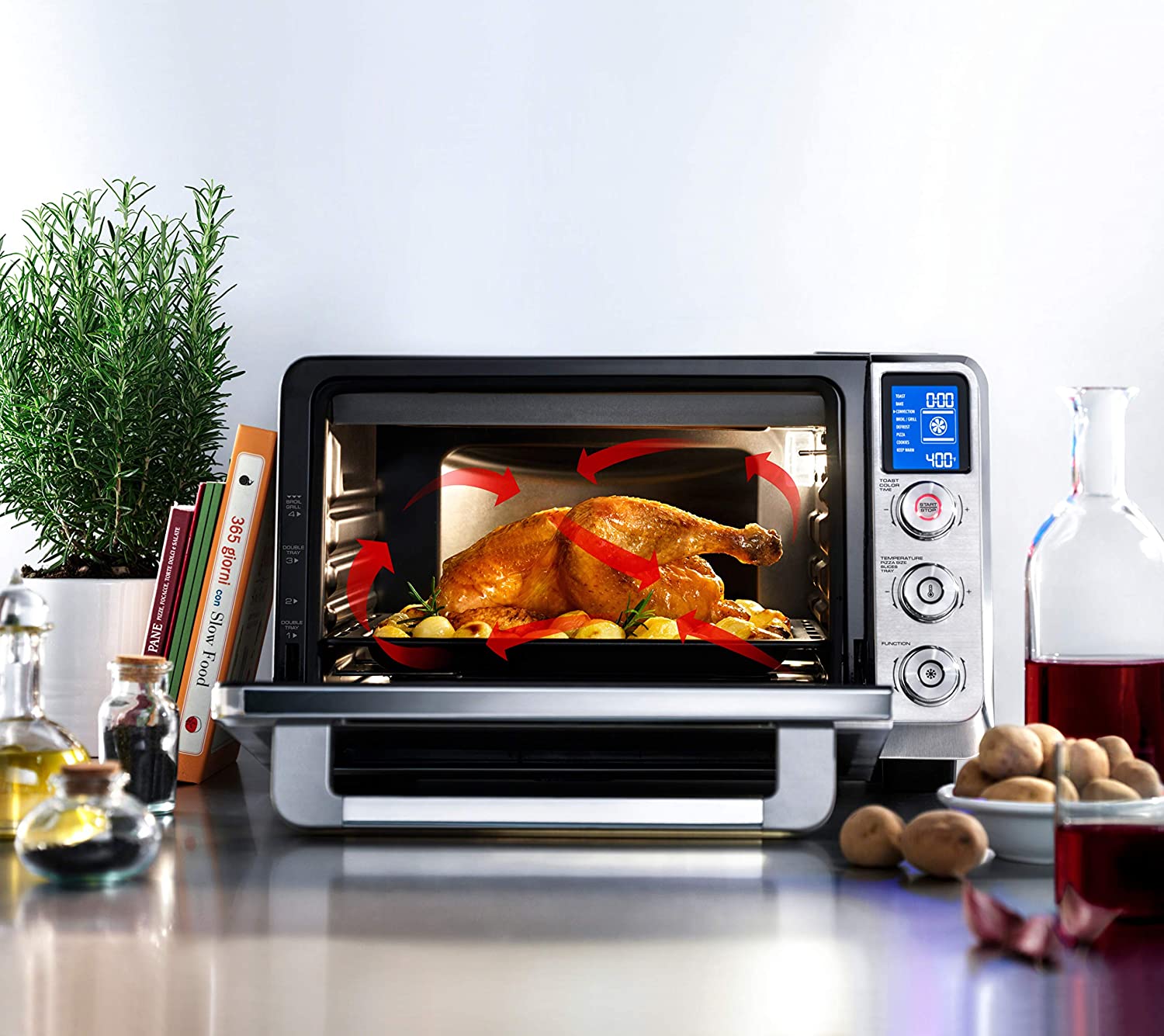 delonghi livenza convection oven 0 8 cu ft digital controls s s eo241150m image 6