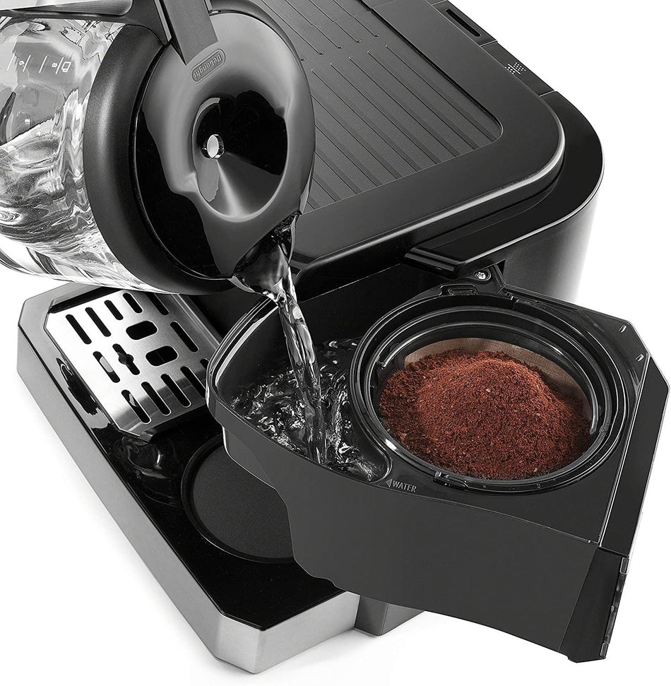 delonghi combination pump espresso amp drip coffee maker 10 cup glass carafe com532 image 3