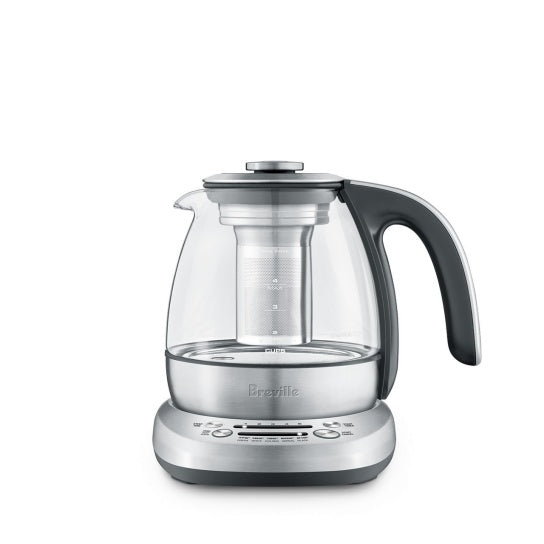 breville the smart tea infuser compact kettle 1 0l brushed s s amp glass body btm500clr image 1