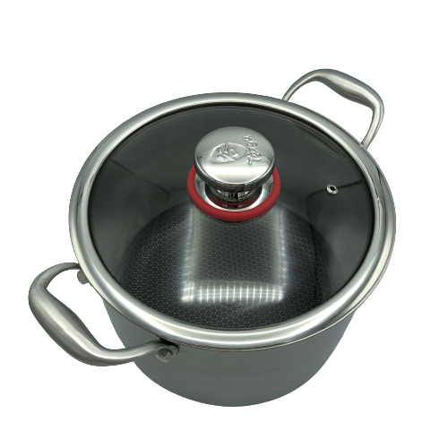 targu hybrid stock pot 24cm with glass lid bc hw24spg image 3