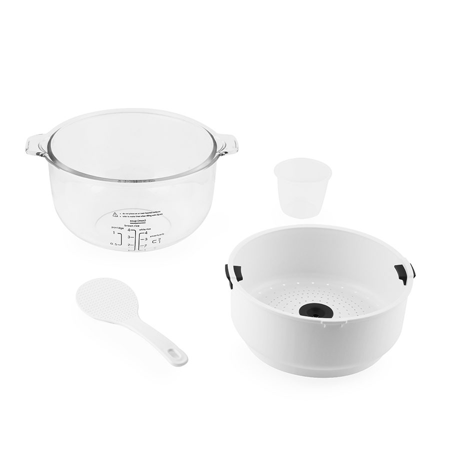 aroma rice cooker 4 cup glass body with smartcarb amc 800 image 3