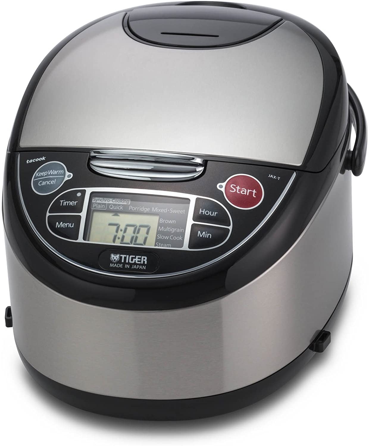 tiger rice cooker 5 5 cup multi function s s black jax t10u image 1