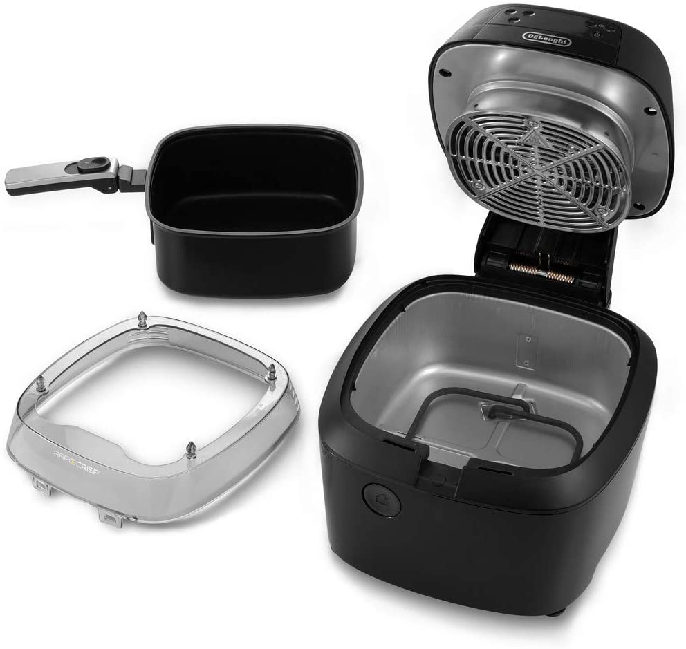 delonghi rapid crisp air fryer 5qt digital controls 360 deg view black fh2394bk image 3