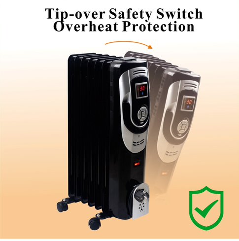 optimus oil filled heater 7 fins digital h 6015 image 3