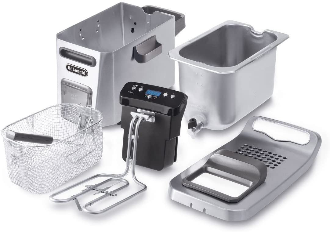 delonghi livenza deep fryer 4 5l dual zone digital controls easyclean drain system s s d44528dz image 5