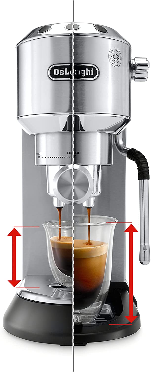 delonghi dedica arte espresso maker 15 bar pump 1300w compact design s s ec885m image 2