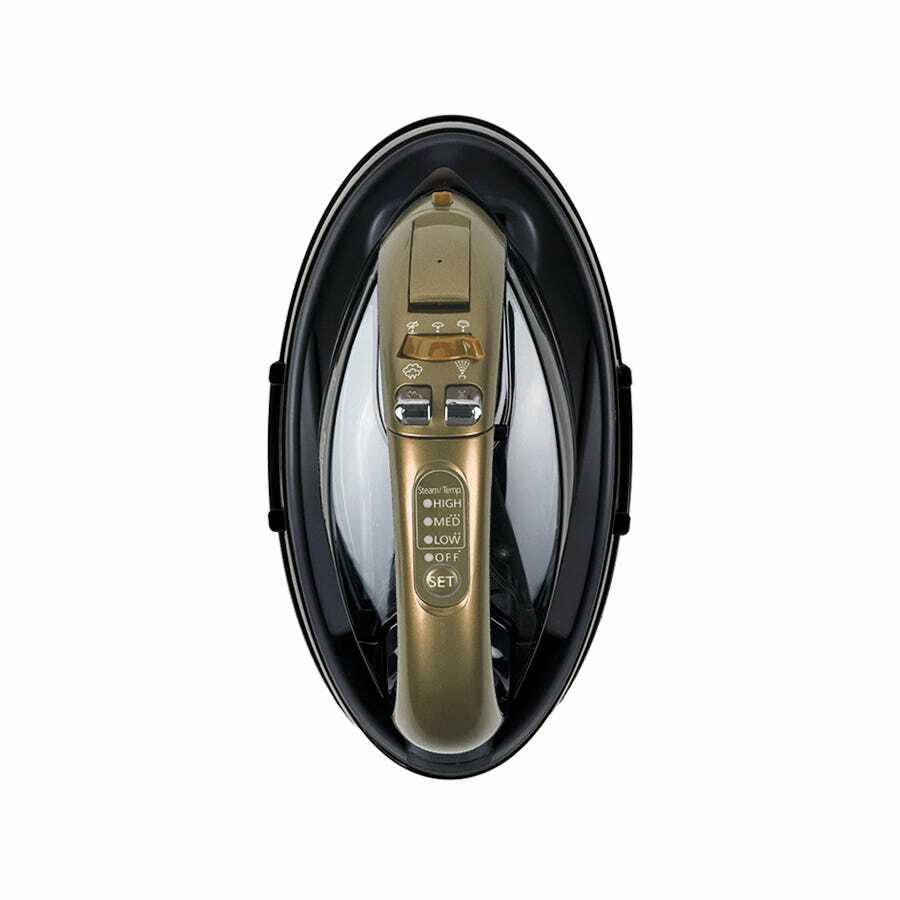 panasonic steam iron ni wl607n champagne colour 360 quick cordless ceramic coated soleplate with vertical steam image 3