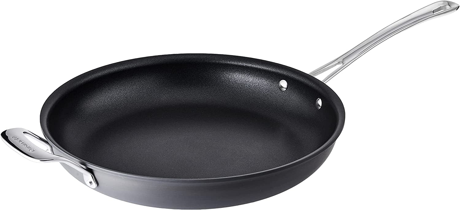 cuisinart contour open skillet w helper handle 30cm hard anodized non stick 6422 30hc image 1